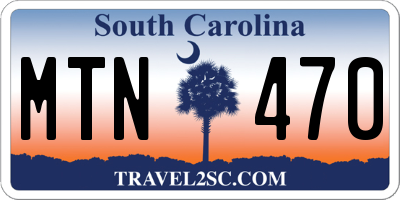 SC license plate MTN470