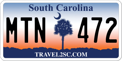 SC license plate MTN472