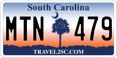 SC license plate MTN479