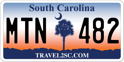 SC license plate MTN482