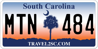 SC license plate MTN484
