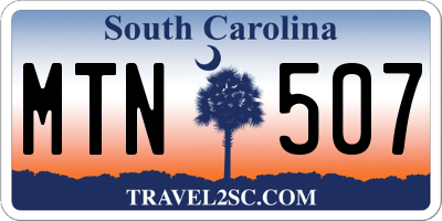 SC license plate MTN507