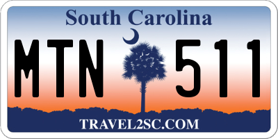 SC license plate MTN511