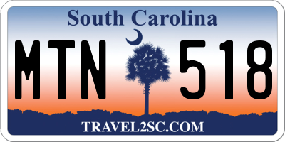 SC license plate MTN518