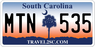 SC license plate MTN535