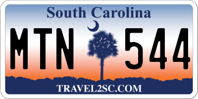 SC license plate MTN544