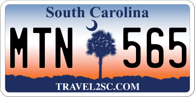 SC license plate MTN565