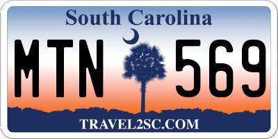 SC license plate MTN569
