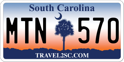 SC license plate MTN570