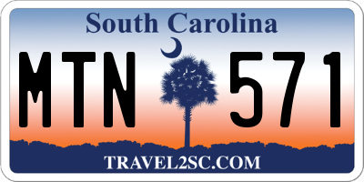 SC license plate MTN571