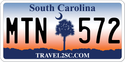 SC license plate MTN572