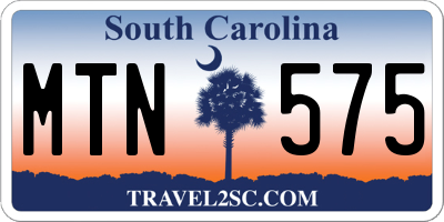 SC license plate MTN575