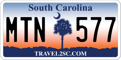 SC license plate MTN577