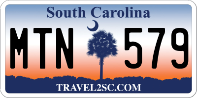 SC license plate MTN579