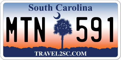 SC license plate MTN591