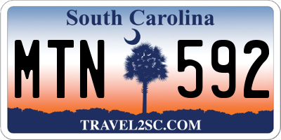SC license plate MTN592