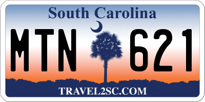 SC license plate MTN621