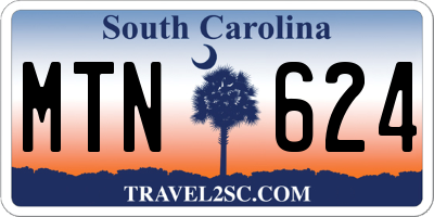 SC license plate MTN624