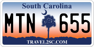 SC license plate MTN655
