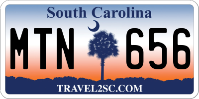 SC license plate MTN656