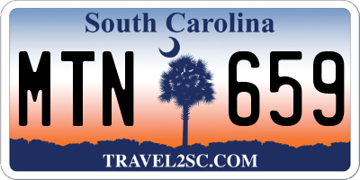 SC license plate MTN659