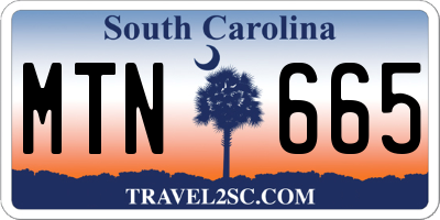 SC license plate MTN665