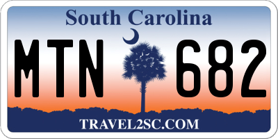 SC license plate MTN682