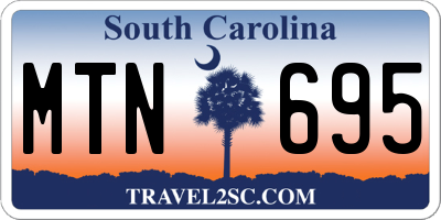 SC license plate MTN695