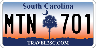 SC license plate MTN701