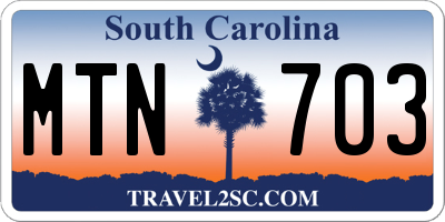 SC license plate MTN703
