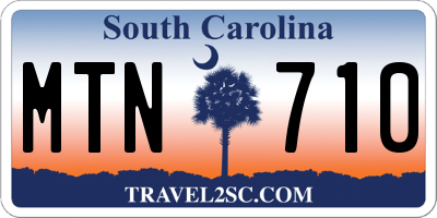 SC license plate MTN710