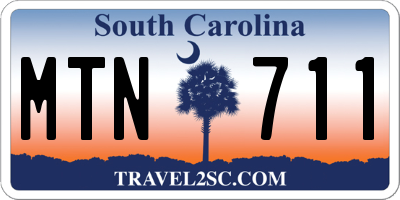 SC license plate MTN711