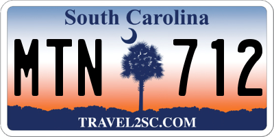 SC license plate MTN712