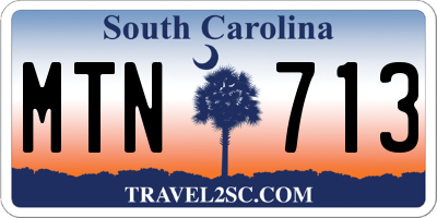 SC license plate MTN713