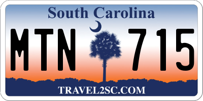 SC license plate MTN715