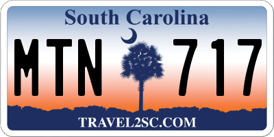 SC license plate MTN717