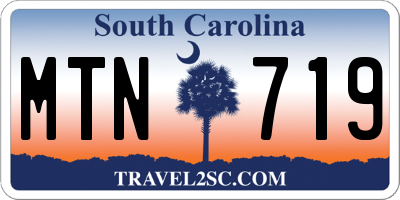 SC license plate MTN719