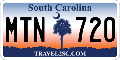 SC license plate MTN720