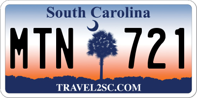 SC license plate MTN721