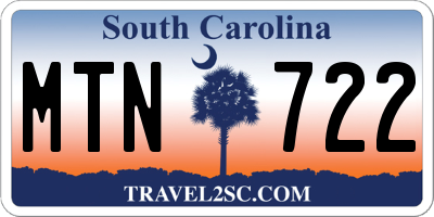 SC license plate MTN722