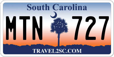 SC license plate MTN727