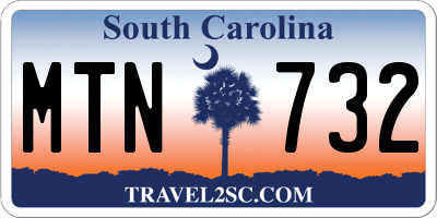 SC license plate MTN732