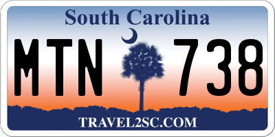 SC license plate MTN738