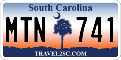SC license plate MTN741