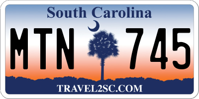 SC license plate MTN745