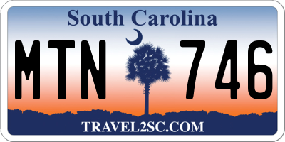 SC license plate MTN746