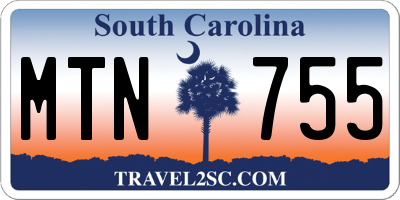 SC license plate MTN755