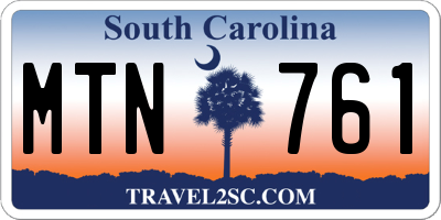 SC license plate MTN761