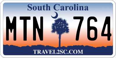 SC license plate MTN764
