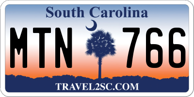 SC license plate MTN766